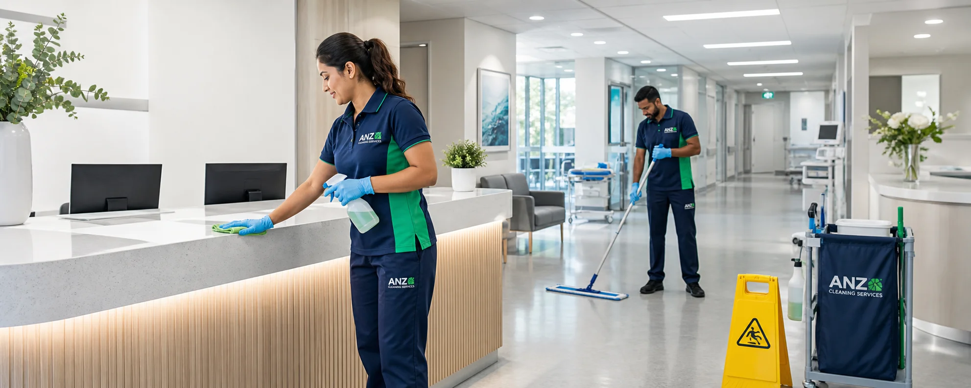 WHS compliant medical centre cleaning Sydney — ANZ Cleaning Services infection control and healthcare hygiene