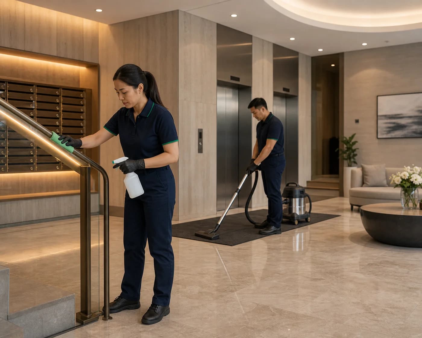 Strata building foyer cleaning — ANZ Cleaning Sydney